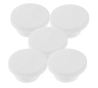 KOMBIUDA 5pcs Silicone Bathtub Jet Covers Reusable Round Overflow Drain Stopper for Washbasin Tub Sink Plug Temperature Resistant Leak Bath Plug Replacement Fit