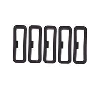 KOMBIUDA 5pcs Silicone Ring for Watch Movable Positioning Buckle Compatible with Garmin Black Inner Diameter Flexible Durable Watch Strap Loop Replacement
