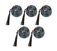 KOMBIUDA 5pcs Small Ceramic Pet Ashes Urns Mini Memorial Keepsake for Dogs Cats Small Animals Heartfelt Tribute Box for Indoor Outdoor Funeral and Remembrance Use