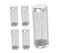 KOMBIUDA 5pcs Stainless Steel Mesh Filter Strainer for Aquarium Intake Tube with Inner Diameter Fish Tank Prefilter Net for Fry Shrimp Protection Quiet Operation Compatible with Various