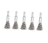 KOMBIUDA 5pcs Stainless Steel Wire Brush Polishing Head for Electric Drill Metal Surface Cleaning Rust Removal Deburring and Grinding Accessories for Tube and Curve Cleaning