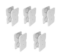 KOMBIUDA 5pcs Tissue Box Spring Loaded Holder with Dual Springs, Automatic Pop-up Elastic Support Bracket for Desktop Napkin Dispenser, White Elevation Device for Home Living Room