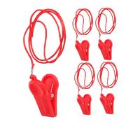 KOMBIUDA 5pcs Treadmill Safety Keys Emergency Stop Clip with Rope for Instant Shutdown Compatible Replacement Safety Key Clamp for Home and Gym Running Machines