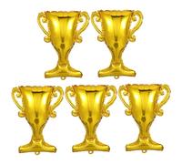 KOMBIUDA 5pcs Trophy Aluminum Film Balloon Wedding Ceremony Decorations Gold Foil Balloon Soccer Balloon Trophy Cup Banner Congratulations Balloons Balloon Garland Strip Trophies Golden