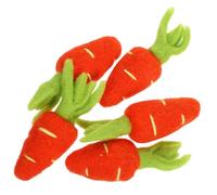 KOMBIUDA 5pcs Wool Felt Carrot Decors DIY Headdress Brooch Making Material Lovely Felt Decor Shape Christmas Decorations