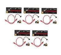 KOMBIUDA 5sets Pci-e to Extender Graphics Card Extension Cable Riser Adapter for Mining Rig Pcie Mining Riser