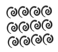 KOMBIUDA 6 Pairs Stainless Steel Snail Spiral Wings Ear Tapers Earrings Punk Style Asymmetrical Ear Stretchers Gauges Fake Plugs for Women Men Party Wear