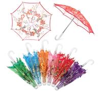 KOMBIUDA 6 Pcs Mini Lace Decorative Umbrella Wedding Favor Role Play Toy for Kids, Wedding Parasol for Guests, Foldable Bride Decorate