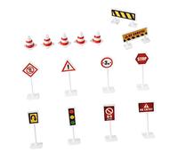 KOMBIUDA 6 Sets Road Sign Educational Cognitive Playthings for Interactive Learning Realistic Traffic Scene Models for and Parent Engagement