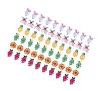KOMBIUDA 60pcs Mixed Style Resin Fruit Charms Flat Back DIY Material for Phone Case Crafts Decoration Lightweight and Smooth Handmade Ornaments for Scrapbooking and Jewelry Making