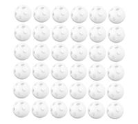 KOMBIUDA 60pcs White Plastic Rattle Balls for Soft Gentle Sound Noise Maker Inserts for DIY Plush Repair Sensory Shaking Bells for Newborns Multipurpose Craft Project Accessories