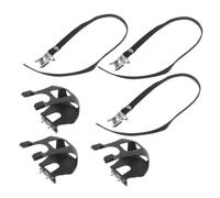 KOMBIUDA 6pcs Adjustable Bike Pedal Toe Clips Straps for Secure Cycling Stable Foot Support with Comfortable Fit Toe Cage Accessories for Road and Mountain Bicycles