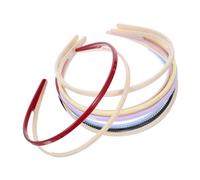 KOMBIUDA 6pcs Candy Colored Splicing Hairbands Non-slip Hard Plastic Headwear for Women Lightweight Comfortable Teeth Comb Headbands for Daily Use Travel Work Accessories