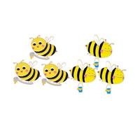 KOMBIUDA 6pcs Cute Bee Brooch Pins for Lightweight Cartoon Animal Badge Accessories for Clothes Bags Sweaters Versatile Decorative Lapel Jewelry