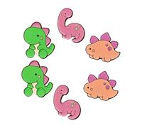 KOMBIUDA 6pcs Dinosaur Animal Pin Brooches for Women Cute Kawaii Cartoon Backpack and Clothing Accessories Mixed Purple Green Pink Creative Fashion Jewelry
