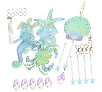 KOMBIUDA 6pcs DIY Art Wind Chime Kit Hanging Pendant Ornaments for Bedroom Garden Window Decoration Home Hanging Ornaments Craft Accessory