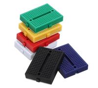 KOMBIUDA 6pcs Mini Breadboards Solderless Small Experiment Circuit Boards with Secure Pins and Color-coded Design for Easy Identification and Interlocking in Electronics Projects