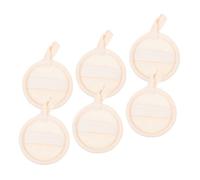 KOMBIUDA 6pcs Natural Loofah Exfoliating Pads Soft Facial Scrubber for Gentle Makeup Removal Cleansing Multi-purpose Skin Exfoliator for Men and Women Bath and Shower Spa Care