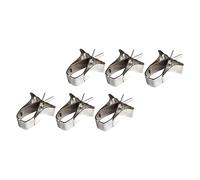 KOMBIUDA 6Pcs Portable Bird Fruit Vegetable Clips Household Food Holder Cage Bar Fixing Design Lightweight Pet Feeding Accessories for Parrots Hamsters Rabbits