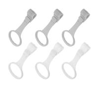 KOMBIUDA 6pcs Pull Up Rings for Crib and Playpen Portable Standing Safety Rings in Gray and White Odorless Walking Assistant for Motor Skill Development and Early Exercise