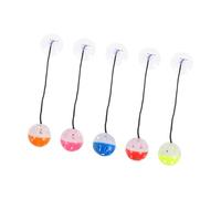 KOMBIUDA 6Pcs Reptile Bell Balls with Hanging Rope Interactive Lizard for Bearded Dragon Tank Enrichment and Tank Decoration