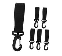 KOMBIUDA 6pcs Rotatable Stroller Hooks Plastics Hanging Hooks for Stroller Bag Shopping Bags Travel Diaper Organizer Clips