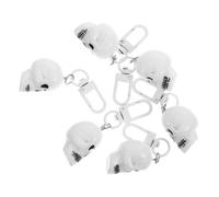 KOMBIUDA 6pcs Skull Keychain Unique Halloween Party Favors Creative Ghost Skull Pendant Decorative Keychain for Bags Decor Lightweight Break Resistant