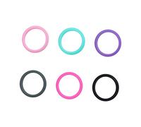 KOMBIUDA 6pcs Sports Silicone Ring Gym Beach Yoga Cycling Hiking Traveling Military Healthcare Wedding Band