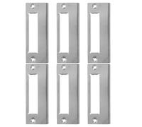 KOMBIUDA 6PCS Stainless Steel Door Strike Plates Deadbolt Latch Backplates Repair Kit for Wooden Doors Home Renovation High Hardness Material