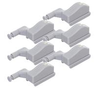 KOMBIUDA 6Pcs White Light Cabinet Hinge LED Lights for Kitchen Cupboard, Wardrobe and Drawer Lighting, Battery Operated 23A Sensor Under-Cabinet Display and Closet Illumination