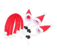 KOMBIUDA 6pcs Xmas Pet Costume Lightweight Santa Hat and Scarf for Dogs and Cats Festive Holiday Accessories for Photo Shoots and Party Celebrations