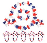 KOMBIUDA 72pcs Hawaiian Leis Necklace Flower Headband and Wristbands Set for Party Decorations, Lightweight Cloth Material with Decorative Effect and Long Time Wear for Room Decoration