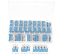 KOMBIUDA 75pcs Compact Lever Wire Connector Set Electrical Splicing Blocks with Transparent Covers Push Lever Design for Quick Wiring and Cable Replacement in Household Circuits