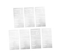 KOMBIUDA 7pcs Kids Growth Chart Ruler Template Set for Boys and Girls, 7 Feet Plastic Height Stencil with Measurement Scale for Bedroom Wall Decor and Child Development Tracking