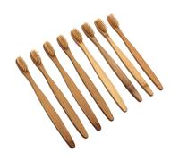 KOMBIUDA 8pcs Bamboo Toothbrush with Soft Bristles Natural Biodegradable Handle Ergonomic Design for Gentle Gum Care and Stain Removal Oral Hygiene for Adults