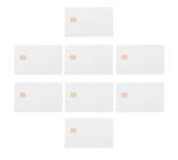 KOMBIUDA 8Pcs Blank White PVC Smart Ic Cards 4442 Chip Programmable Identity Badge Cards for Driver License Printing Access Control Business Office Use