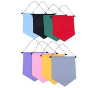 KOMBIUDA 8pcs Colorful Enamel Pin Wall Banner Display Board Canvas Hanging Brooch Pin Organizer Holder for Lapel Badges Jewelry Collection Storage Assorted style