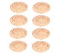 KOMBIUDA 8pcs Faux Bird Nest Decorative Woven Moss Landscape Decor for Garden Birdcage Crafts Party Favors and Wedding Decorations with Realistic Natural Look