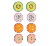 KOMBIUDA 8pcs Fruit Shaped Bath Sponges Soft Exfoliating Boys and Girls Sponge Pear Fruit Orange for Boy Girl Bath Shower