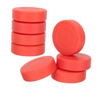 KOMBIUDA 8pcs Matte PVC Hockey Practice Pucks for Indoor Floor Sports Training Anti-glare Flat Balls for Gym Recreational Hockey Skill Development Suitable for All Ages