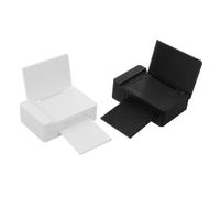 KOMBIUDA 8pcs Miniature Office Printer Model Dollhouse Tech Decor Furniture Accessories Portable Desktop Printing Machine for Realistic Role Playing Scenes and Creative Play