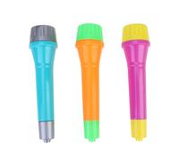 KOMBIUDA 8Pcs Plastic Microphone Candy Colors Lightweight Musical Party Performance Props for Halloween Costume Bar Show Random Color