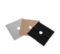 KOMBIUDA 8pcs Silver Stove Burner Covers Gas Range Protector 0.12mm Thickness Reusable Hob Stovetop Liners for Kitchen Cooktop Cleaning and Protection