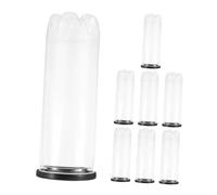 KOMBIUDA 8Pcs Transparent PVC Tennis Ball Storage Tube with Dustproof Black Lid Portable Canister for Tennis Pickleball Baseball Softball Moisture Resistant Organizer for Indoor Outdoor