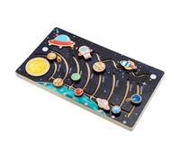 KOMBIUDA 9-Piece Wooden Solar System Puzzle Toy for Kids Educational Space Exploration Toy Interactive Planet Matching Game for Learning and Cognitive Development