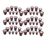 KOMBIUDA 90pcs Resin Mini Coffee Mugs with Latte Art Dollhouse Kitchen Set for DIY Crafts and Friendly Pretend Play Tiny Japanese Style Beverage Accessories for Micro Landscape