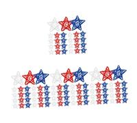 KOMBIUDA 96pcs Rattan Star Decorations Patriotic Independence Day Wicker for July Christmas Weddings and Party Ornaments for Vase Fillers
