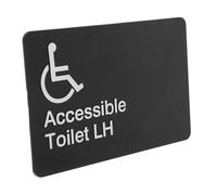 KOMBIUDA Accessible Disabled Restroom Sign with Braille for Public Toilet Door Abs Handicap Sign for Malls Hospitals Airports Clear Direction for Wheelchair and Visually Impaired Users