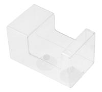 KOMBIUDA Acrylic Aquarium Fish Feeder Tube with Food Dish, Floating Anti-drift Feeder for Fish and Shrimp, Square Automatic Feeding Station for Freshwater Tanks