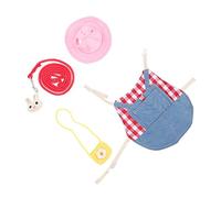 KOMBIUDA Adorable Bunny Harness Kit with Lattice Printed Outfit and Lightweight Hat for Small Pets Rabbit Decorative Garment with Traction Rope Comfortable and Cute Pet Apparel